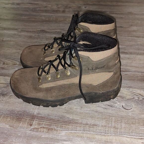 L.L. Bean men's brown hiking boots   Sz 9 - Picture 3 of 8